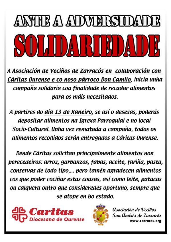Campaña Solidaria Cáritas 2013